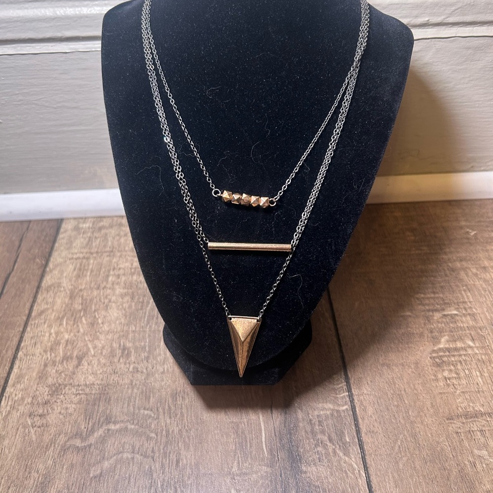 Vintage Elegant Silver Layered Necklace Set